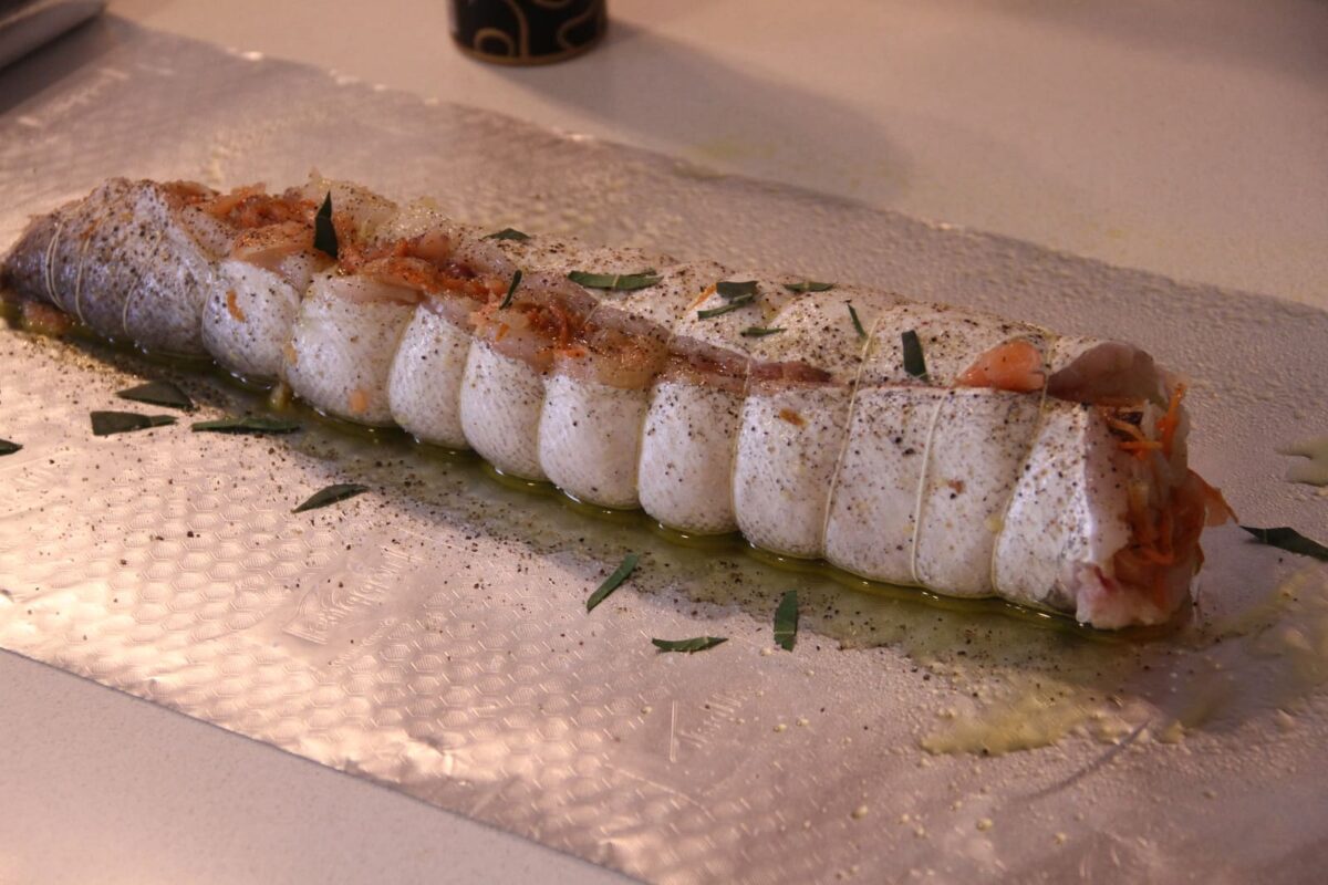 merluza rellena de salmón y nueces paso 21