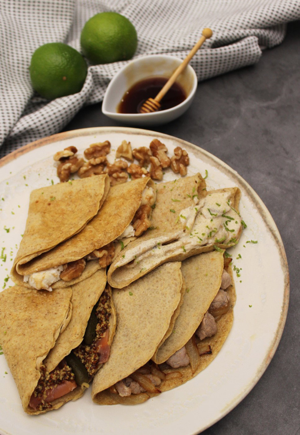 Tortillas de avena saladas con 4 rellenos diferentes