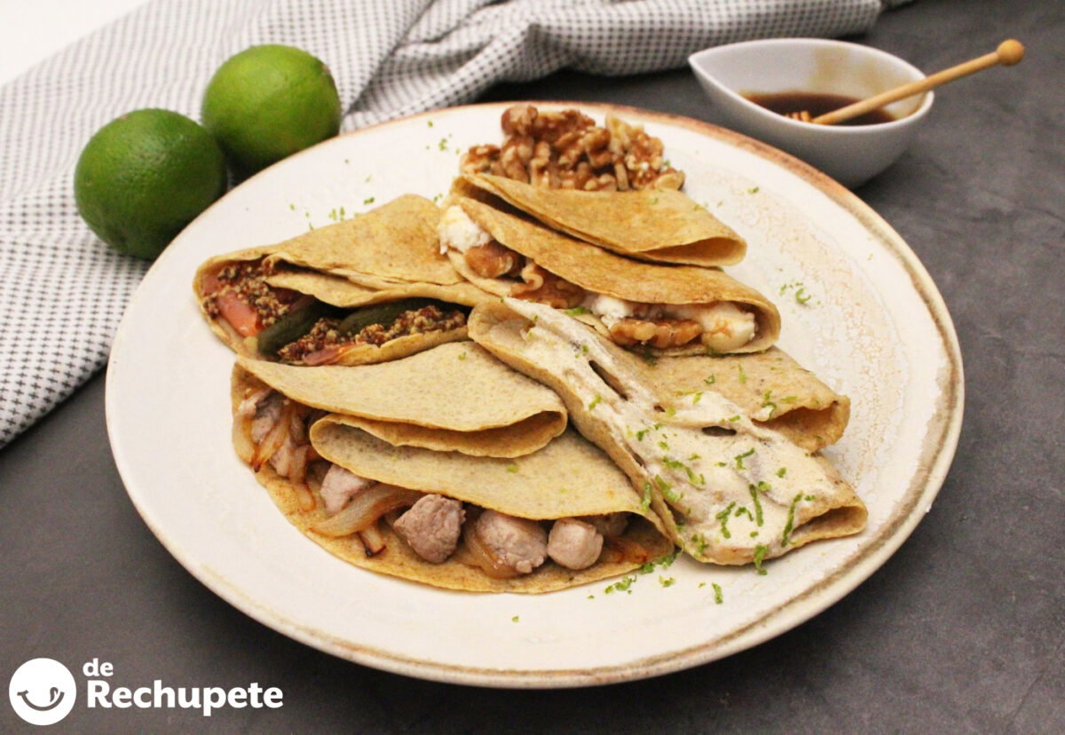 Tortillas de avena saladas con 4 rellenos diferentes