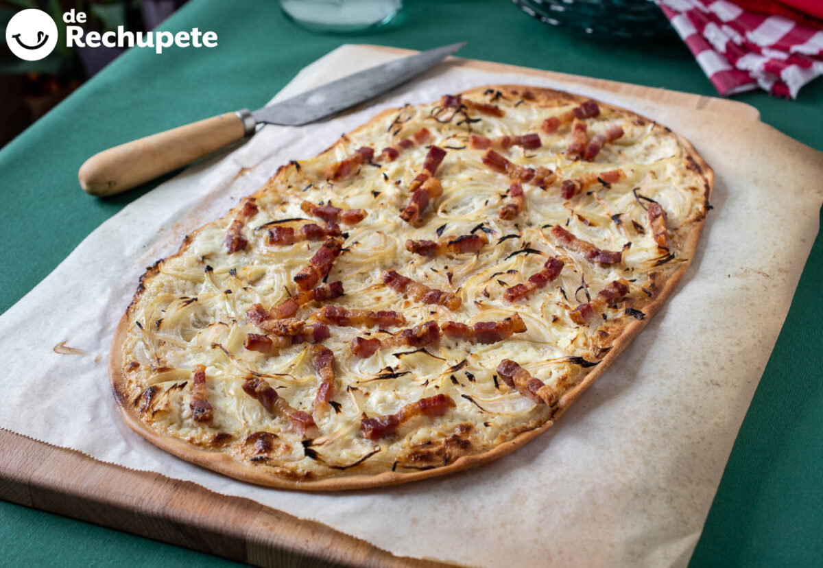 Flammkuchen o tarte flambée. Una receta de origen alsaciano