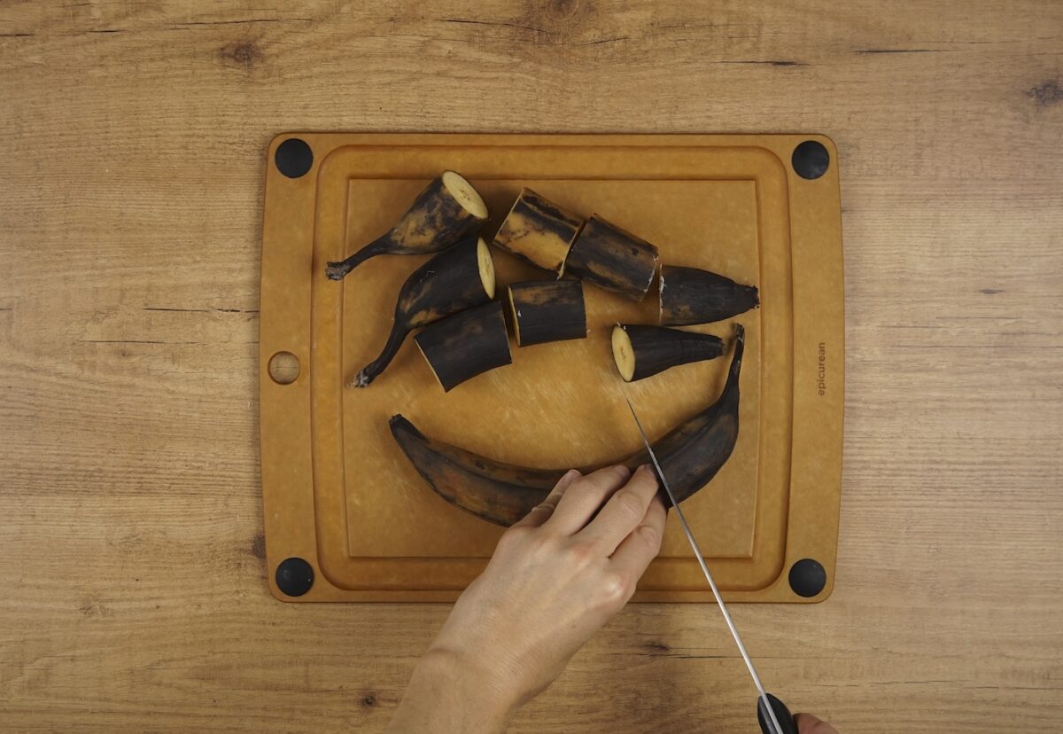 Arepas de plátano macho maduro paso a paso