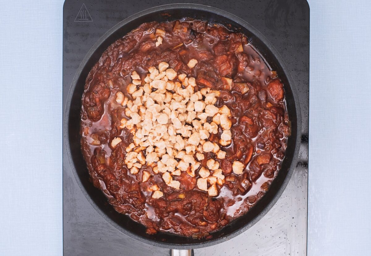 Salsa boloñesa vegetariana, perfecta para acompañar la pasta