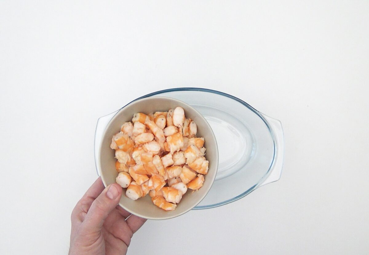 Ceviche de langostinos con aguacate paso a paso
