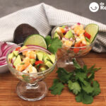 Ceviche de langostinos con aguacate paso a paso