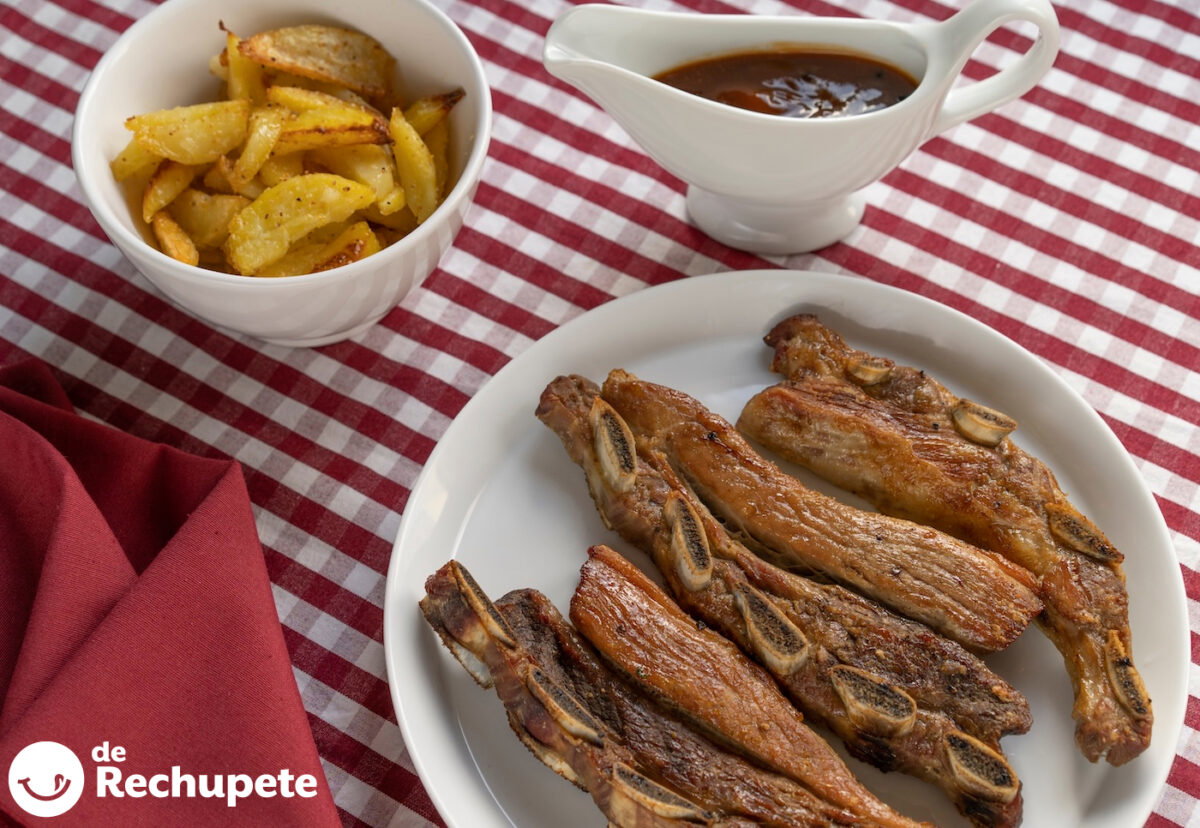 Costillas de ternera asadas con patatas paso a paso