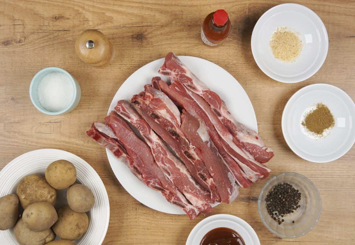 Costillas de ternera asadas con patatas paso a paso