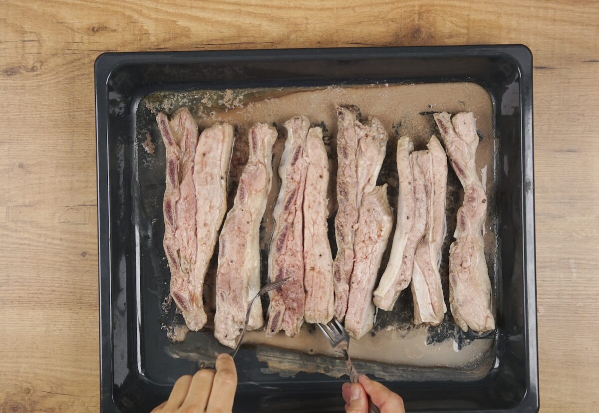 Costillas de ternera asadas con patatas paso a paso