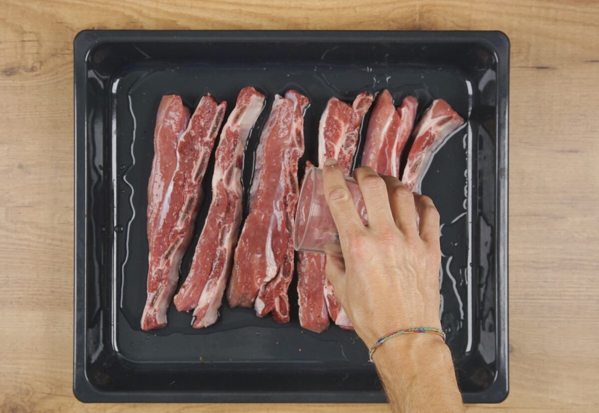 Costillas de ternera asadas con patatas paso a paso