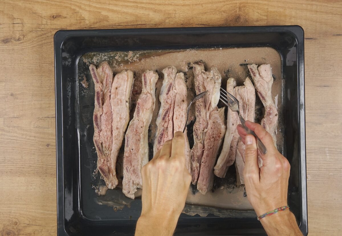 Costillas de ternera asadas con patatas paso a paso