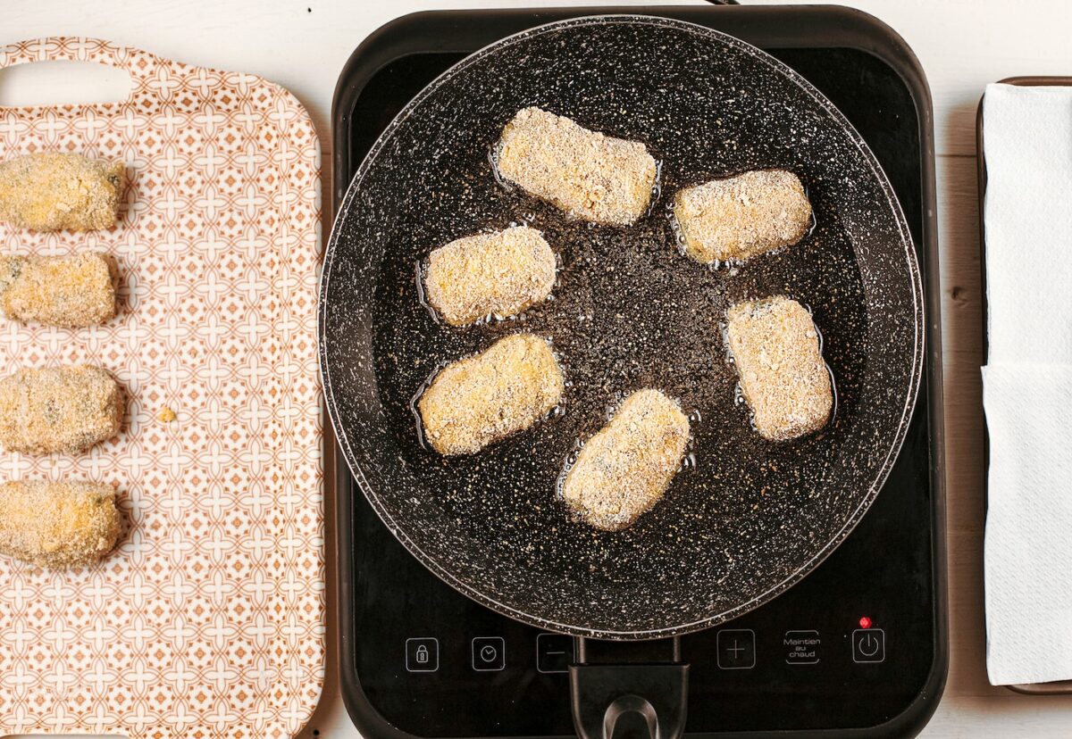 Croquetas de espinacas y piñones. Una receta riquísima