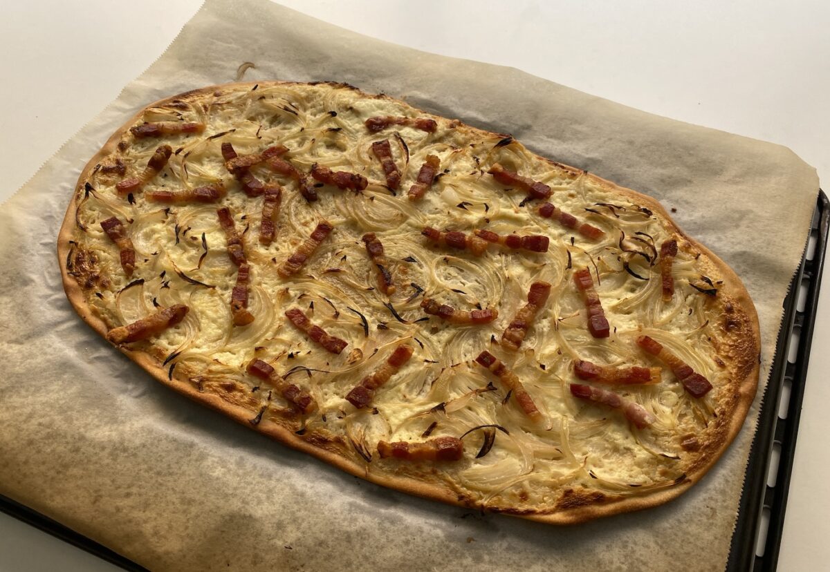 Flammkuchen o tarte flambée. Una receta de origen alsaciano