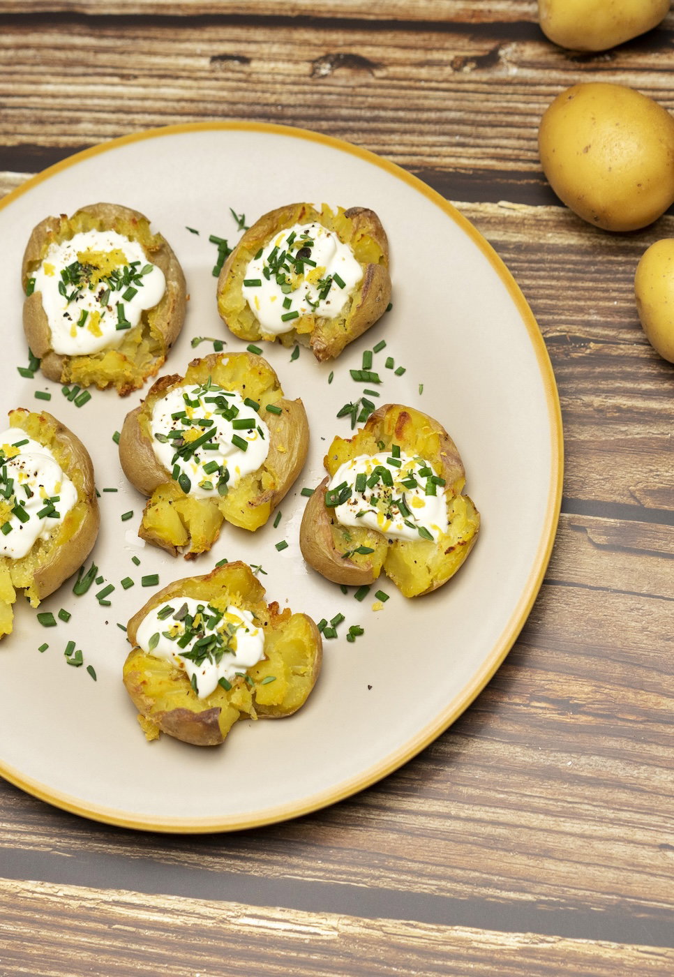 Patatas chafadas. Una receta muy fácil paso a paso