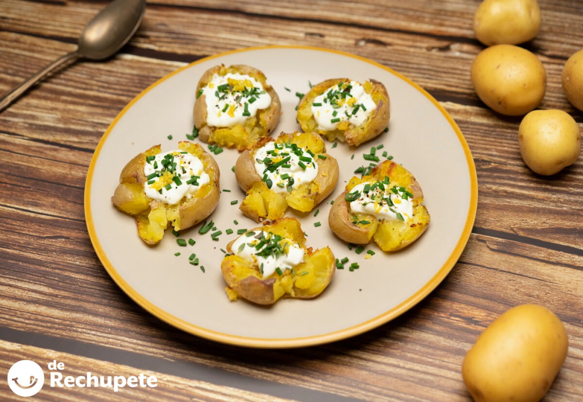 Patatas chafadas. Una receta muy fácil paso a paso