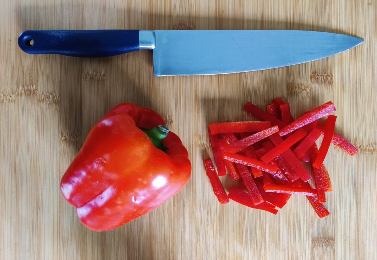 Penne Ziti con pollo y salsa peperonata paso a paso