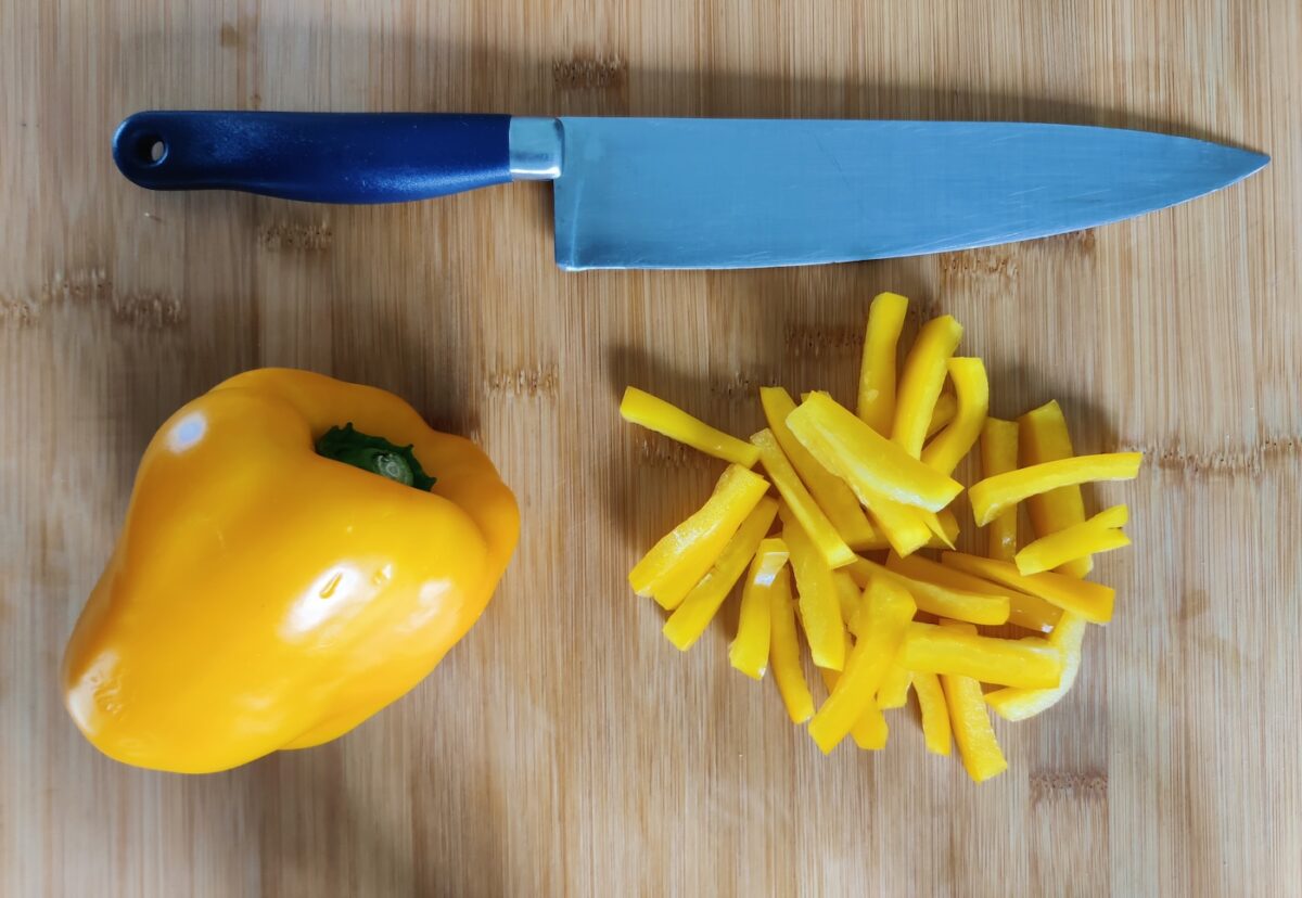 Penne Ziti con pollo y salsa peperonata paso a paso