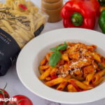 Penne Ziti con pollo y salsa peperonata paso a paso