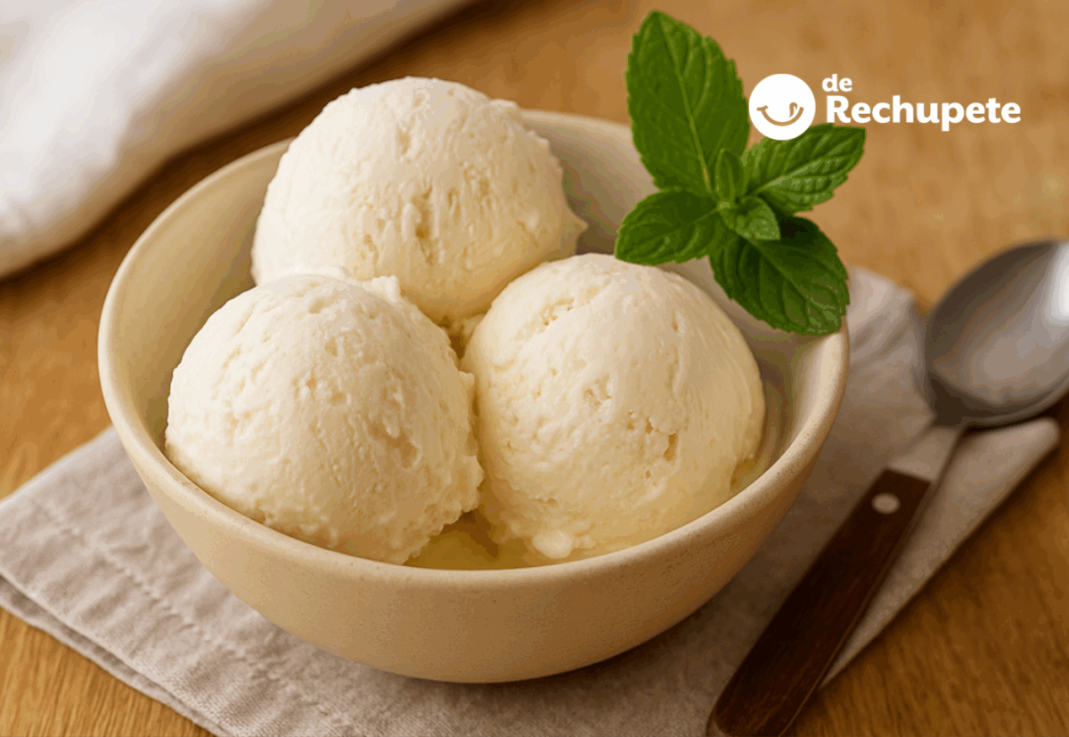 Helado de leche condensada