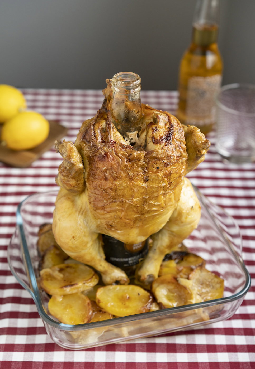 Pollo sentado a la cerveza paso a paso