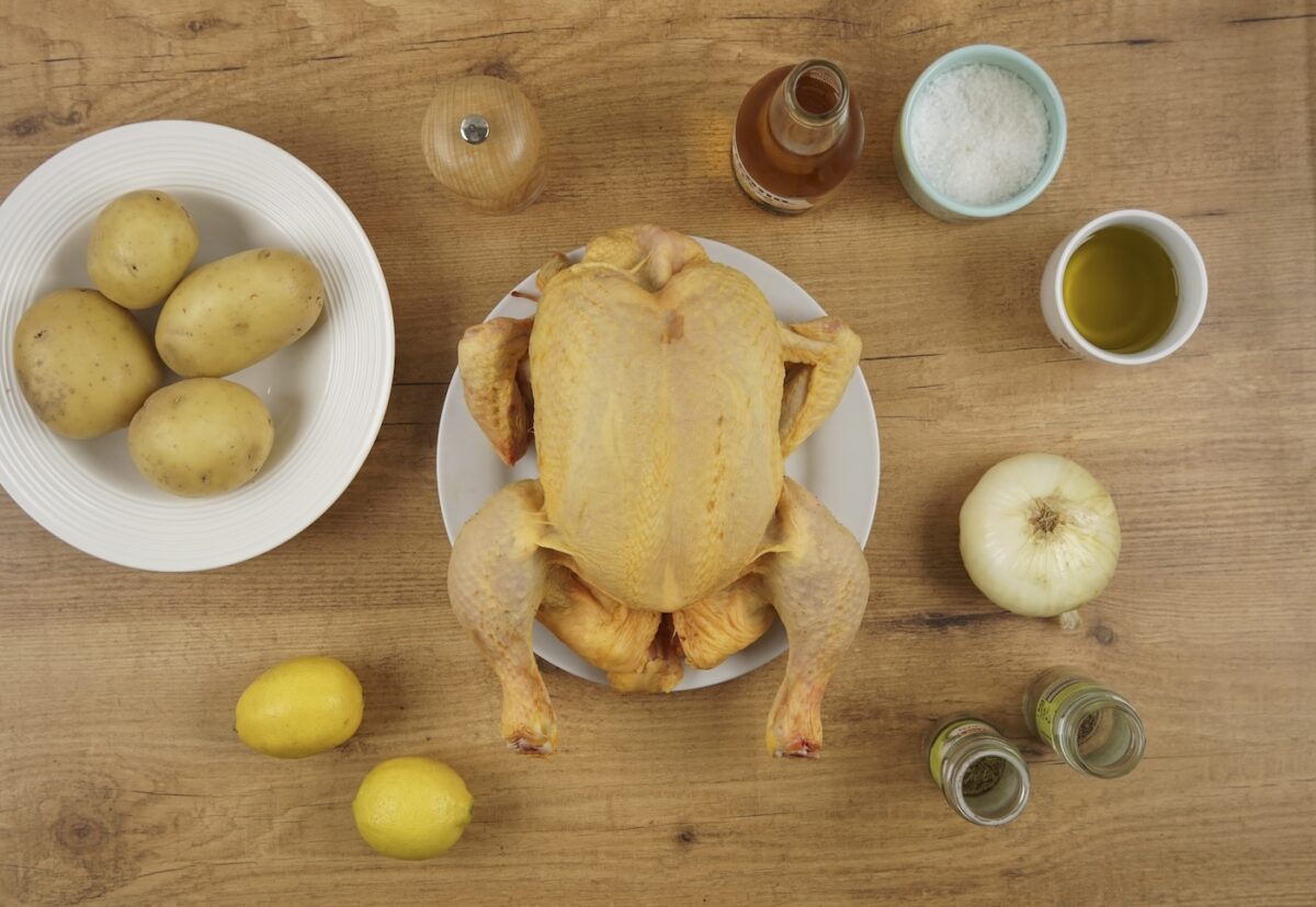Pollo sentado a la cerveza paso a paso