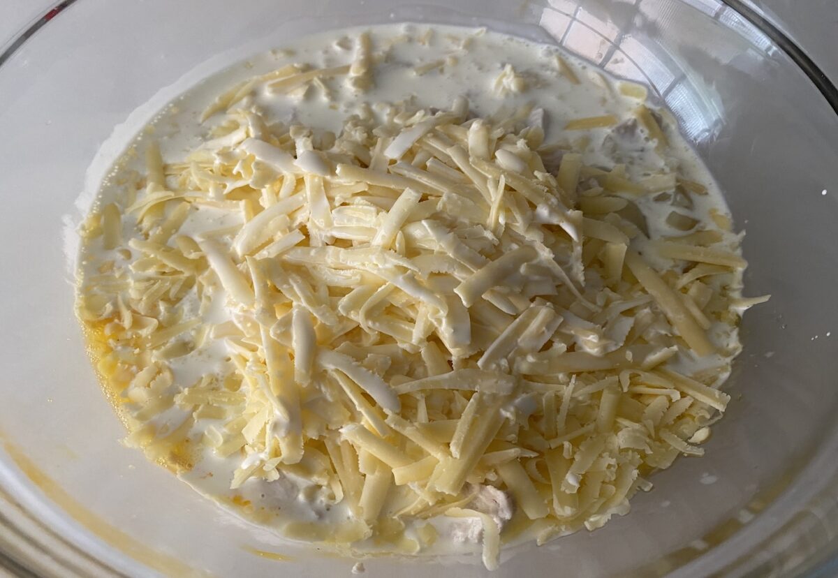 Quiche de pollo y queso paso a paso