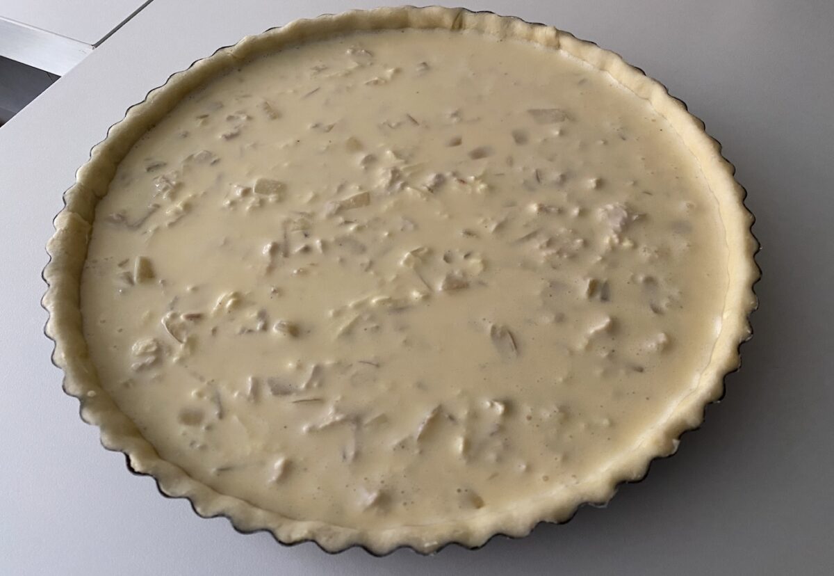 Quiche de pollo y queso paso a paso