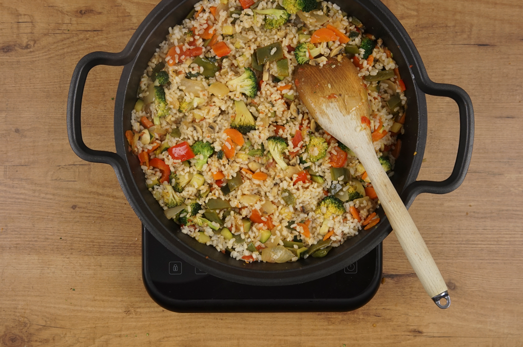Arroz integral con verduras