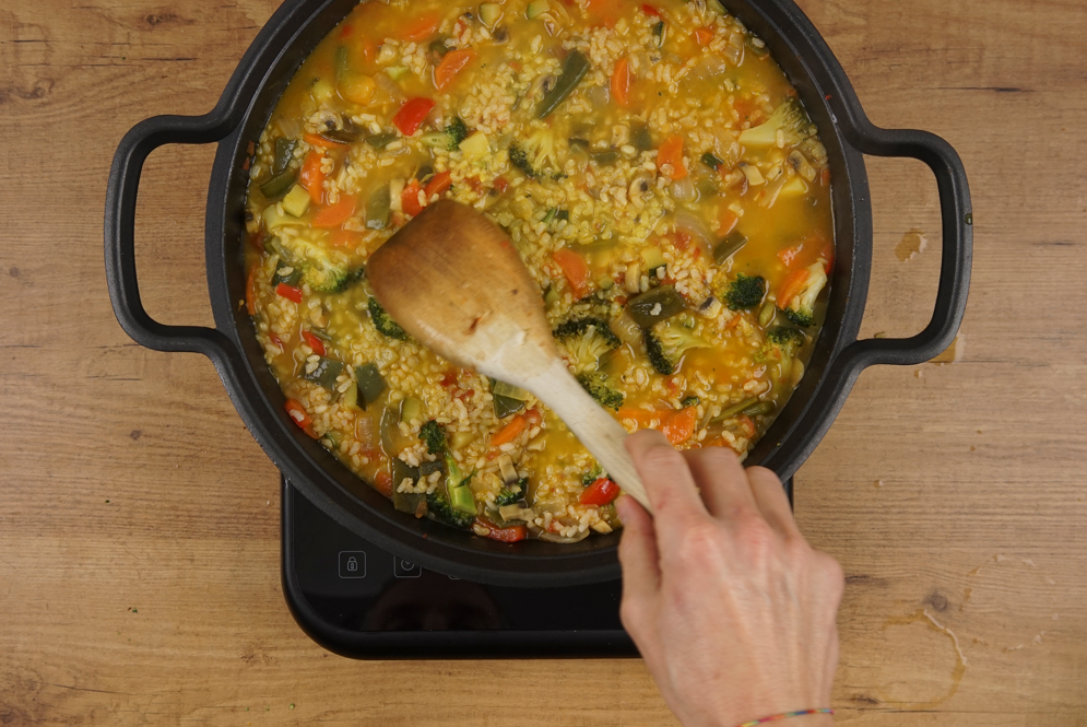 Arroz integral con verduras
