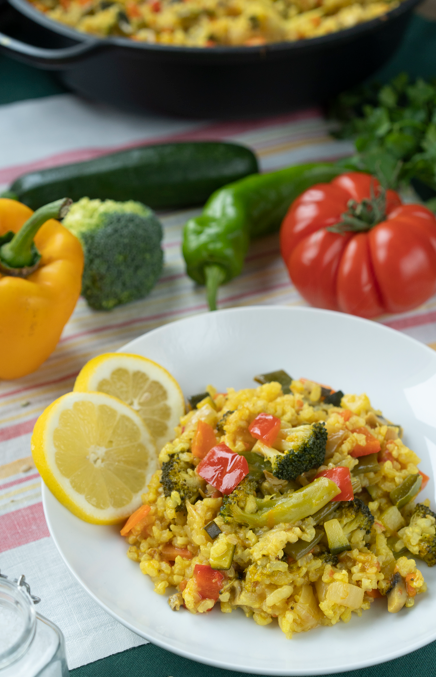 Arroz integral con verduras