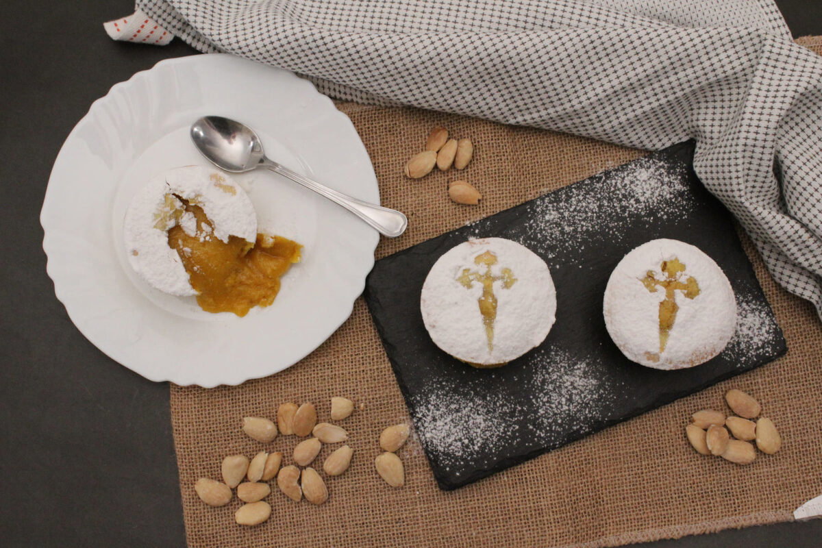 coulant tarta de santiago paso 20