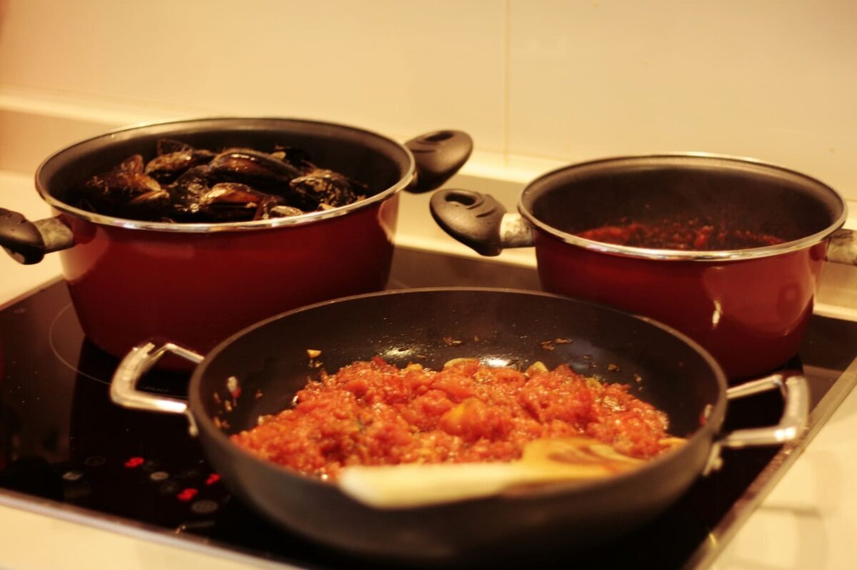 espaguetis con almejas paso 5