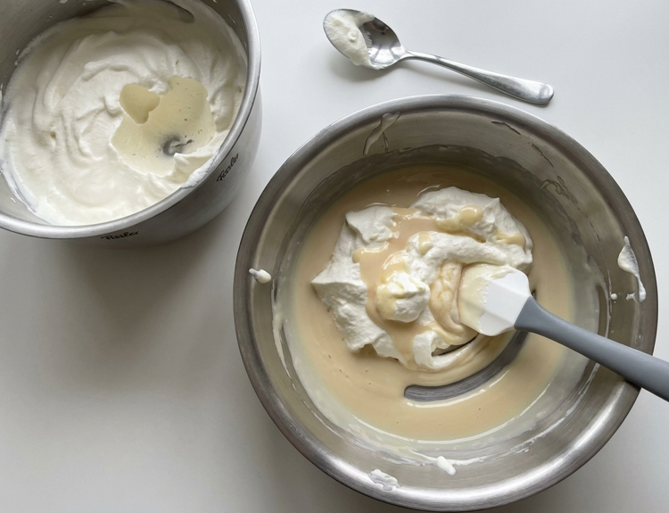 Helado de leche condensada