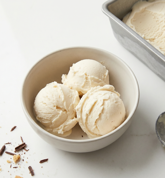 Helado de leche condensada