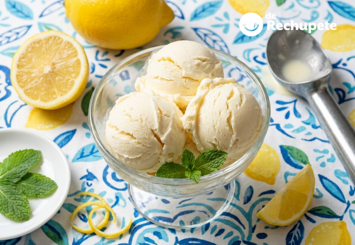 Helado de limón casero, fresco y cremoso sin complicarse