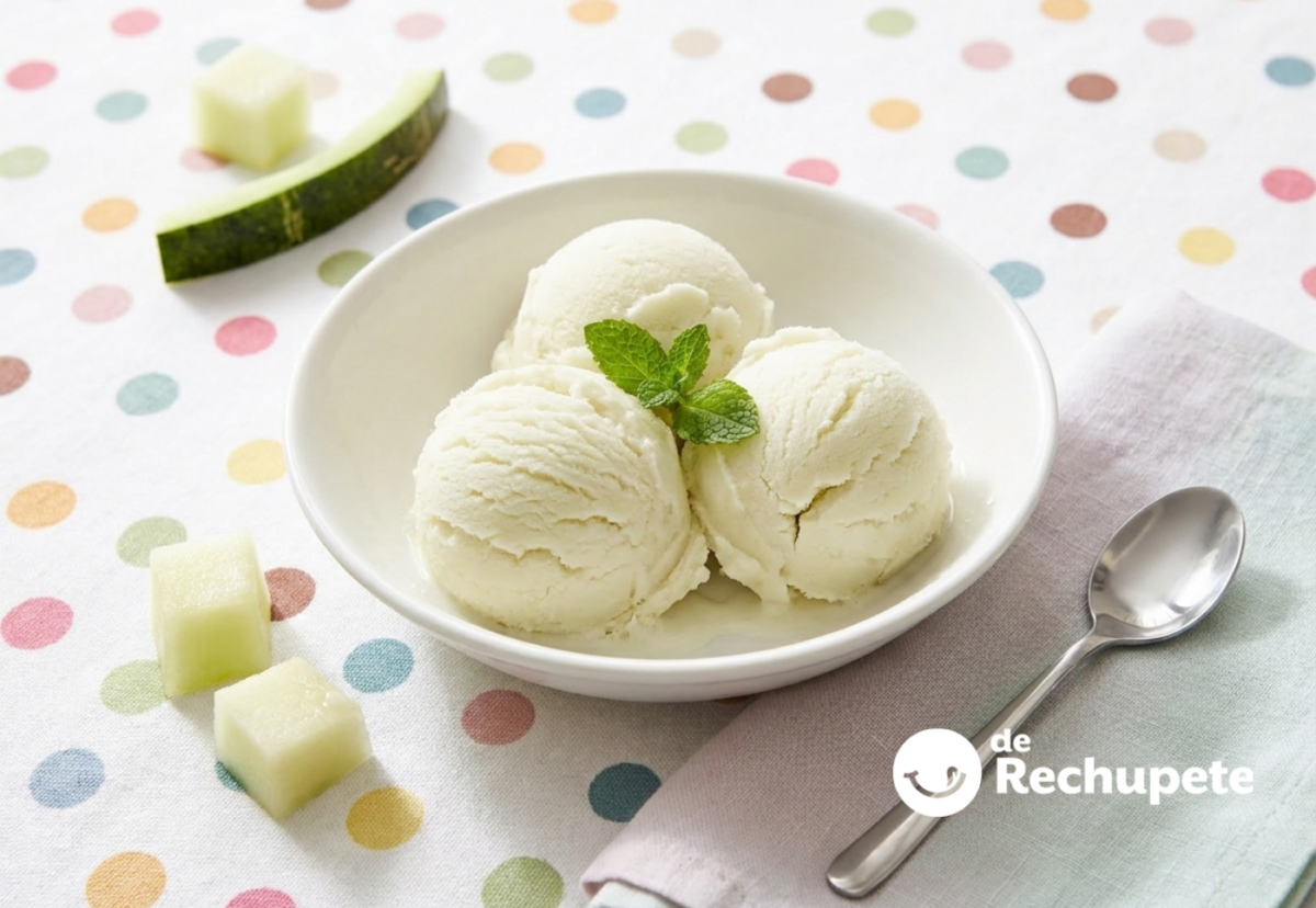 Helado de melón, cremoso y refrescante para hacer en casa