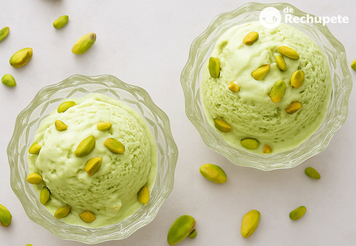 Helado de pistachos casero paso a paso