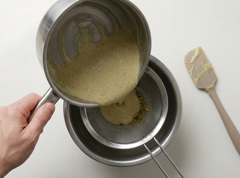 Helado de pistachos casero