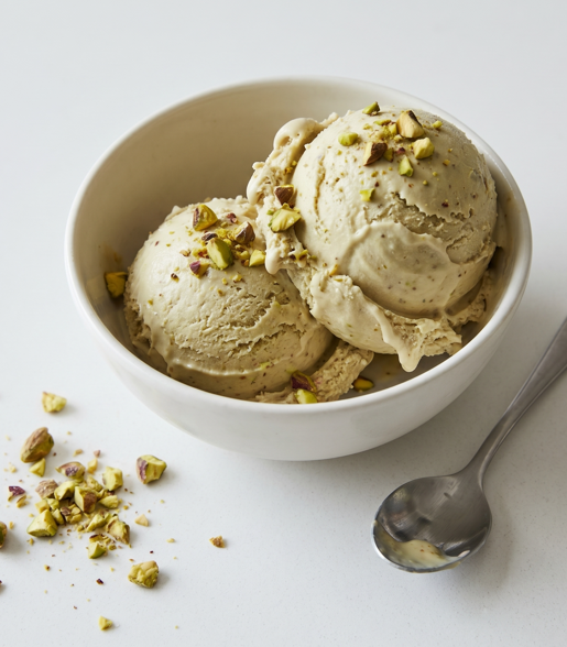 Helado de pistachos casero