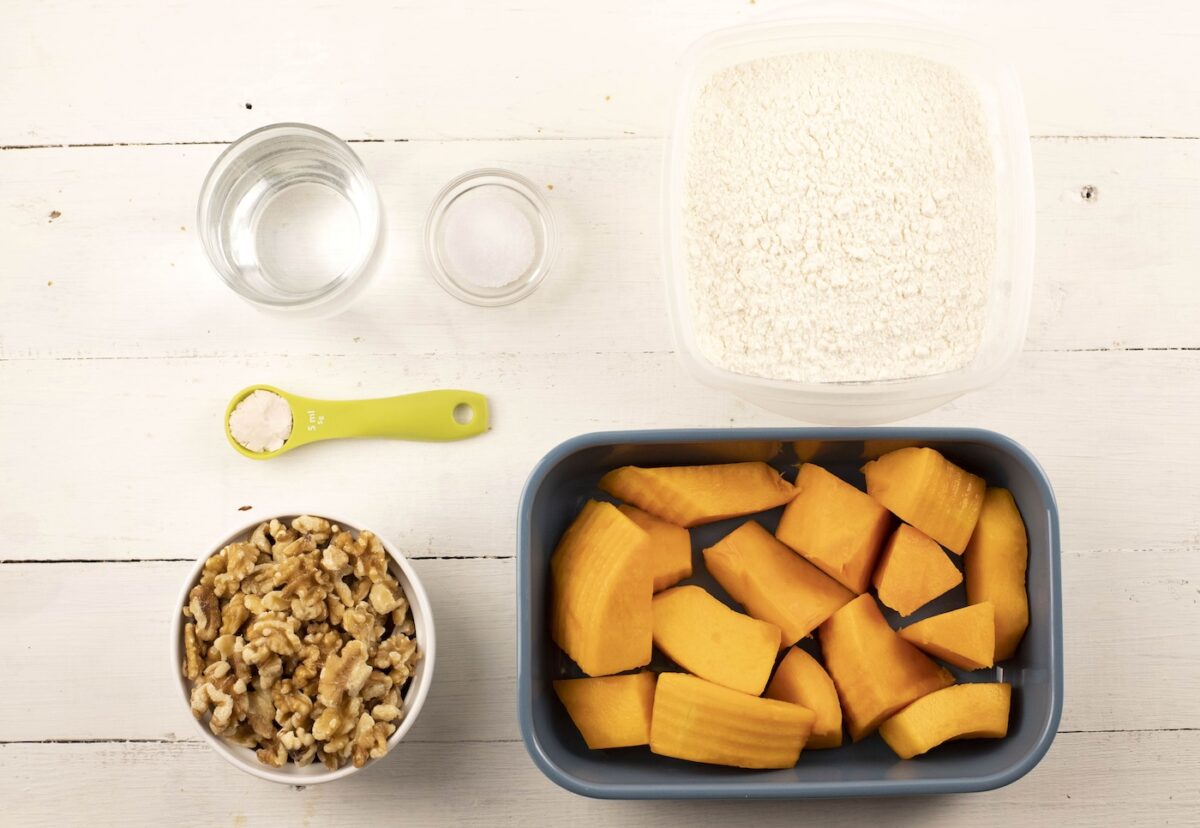 Pan sin amasado de calabaza y nueces paso a paso