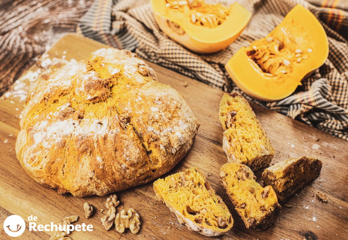 Pan sin amasado de calabaza y nueces paso a paso