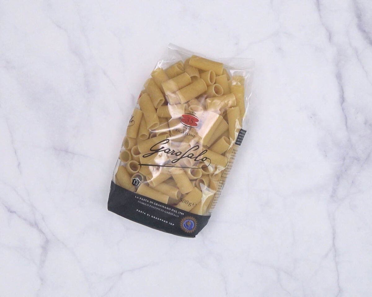 rigatoni carbonara paso 1