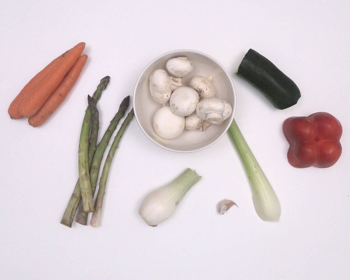 arroz caldoso con verduras paso 1