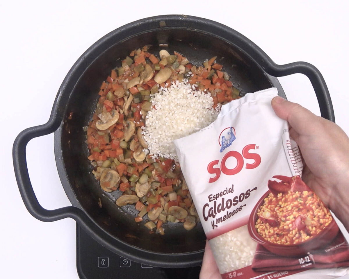 arroz caldoso con verduras paso 24