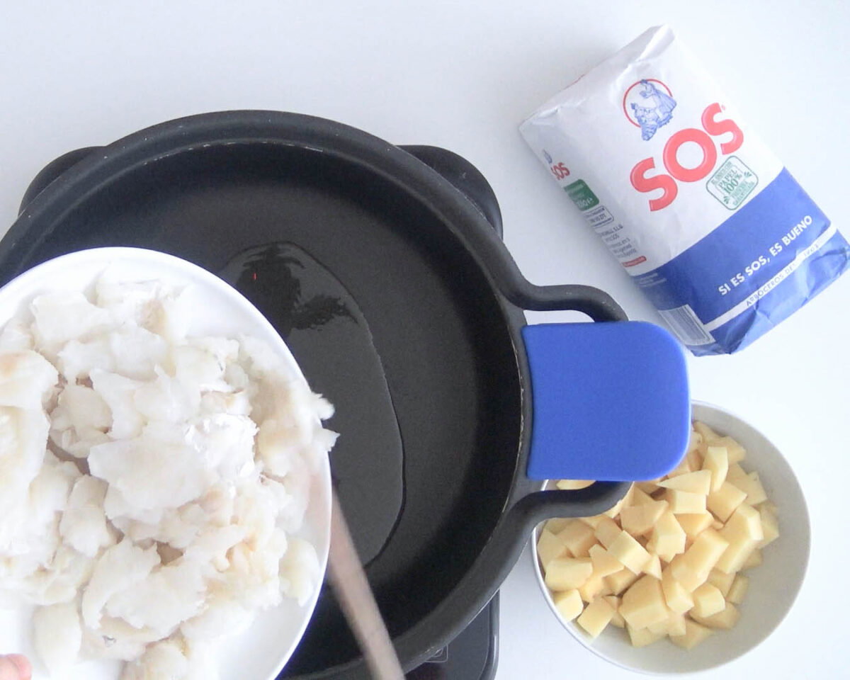 arroz con bacalao paso 15
