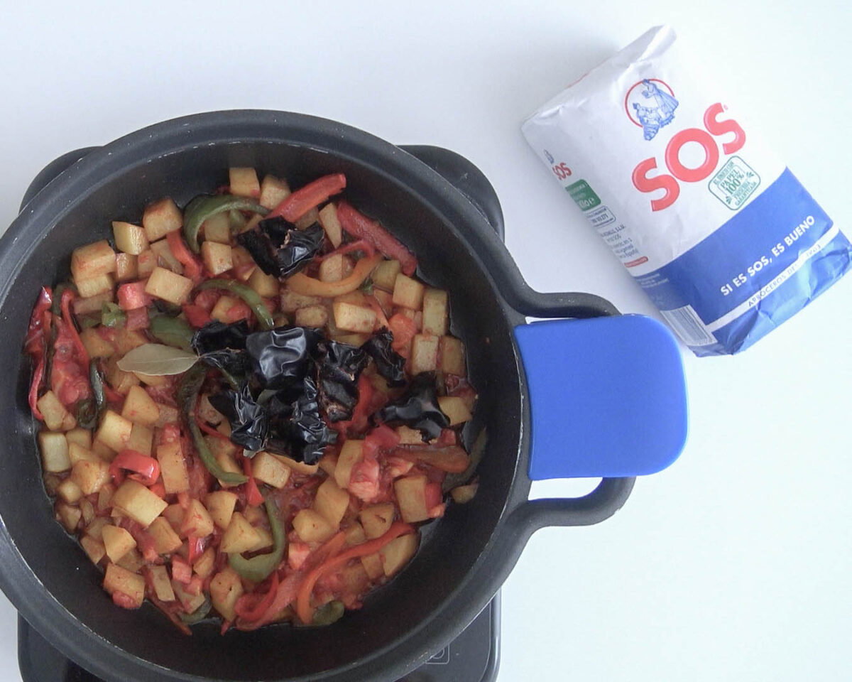 arroz con bacalao paso 19