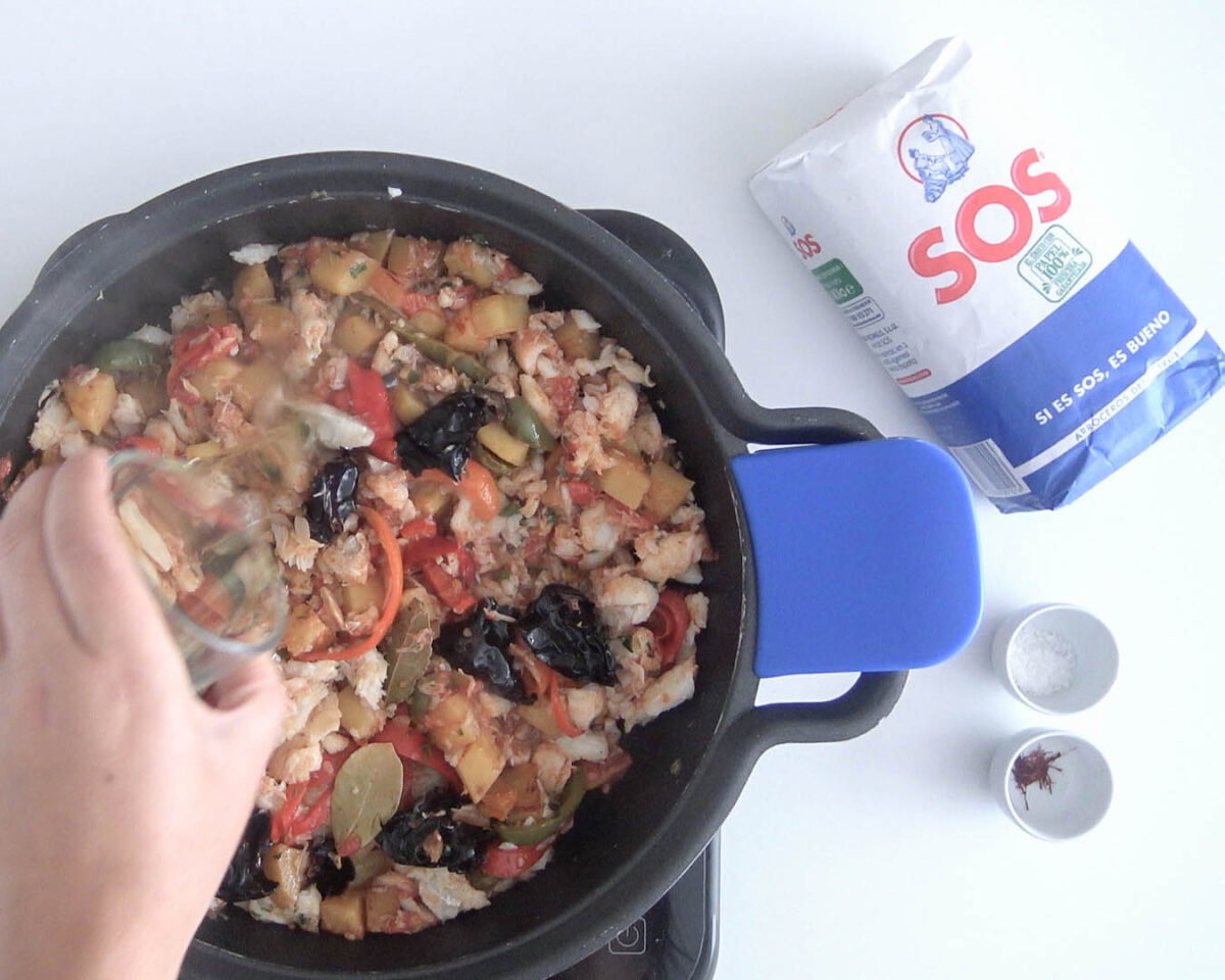 arroz con bacalao paso 22