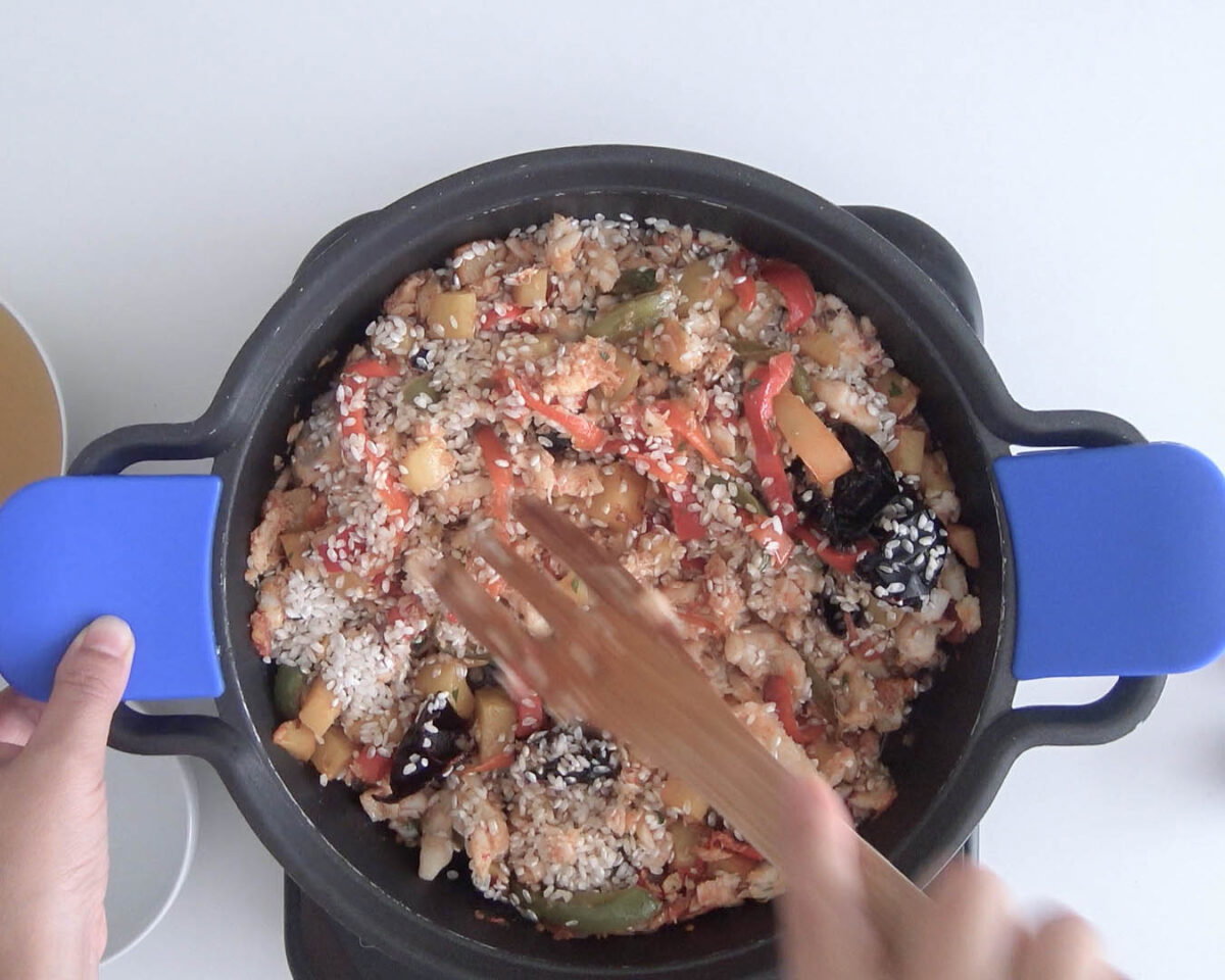 arroz con bacalao paso 24