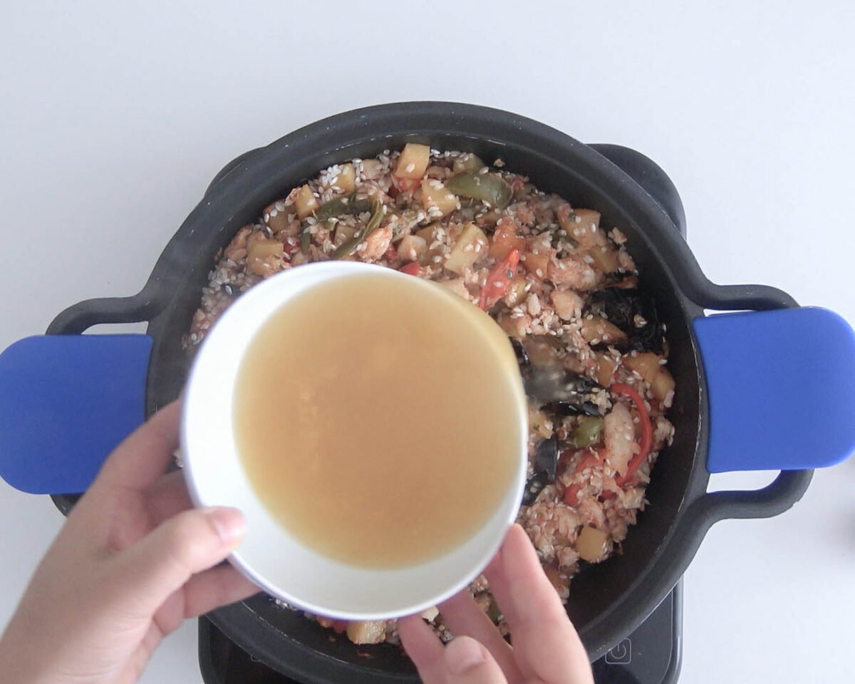 arroz con bacalao paso 25
