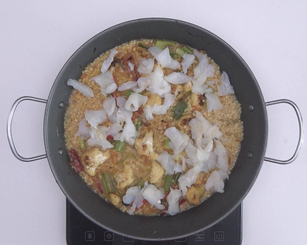 arroz con bacalao y coliflor paso 27
