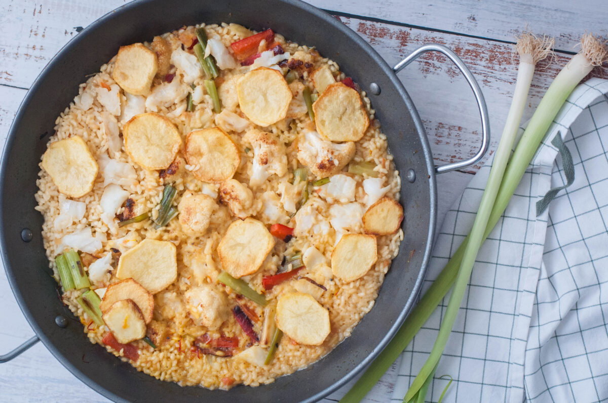 arroz con bacalao y coliflor paso 31