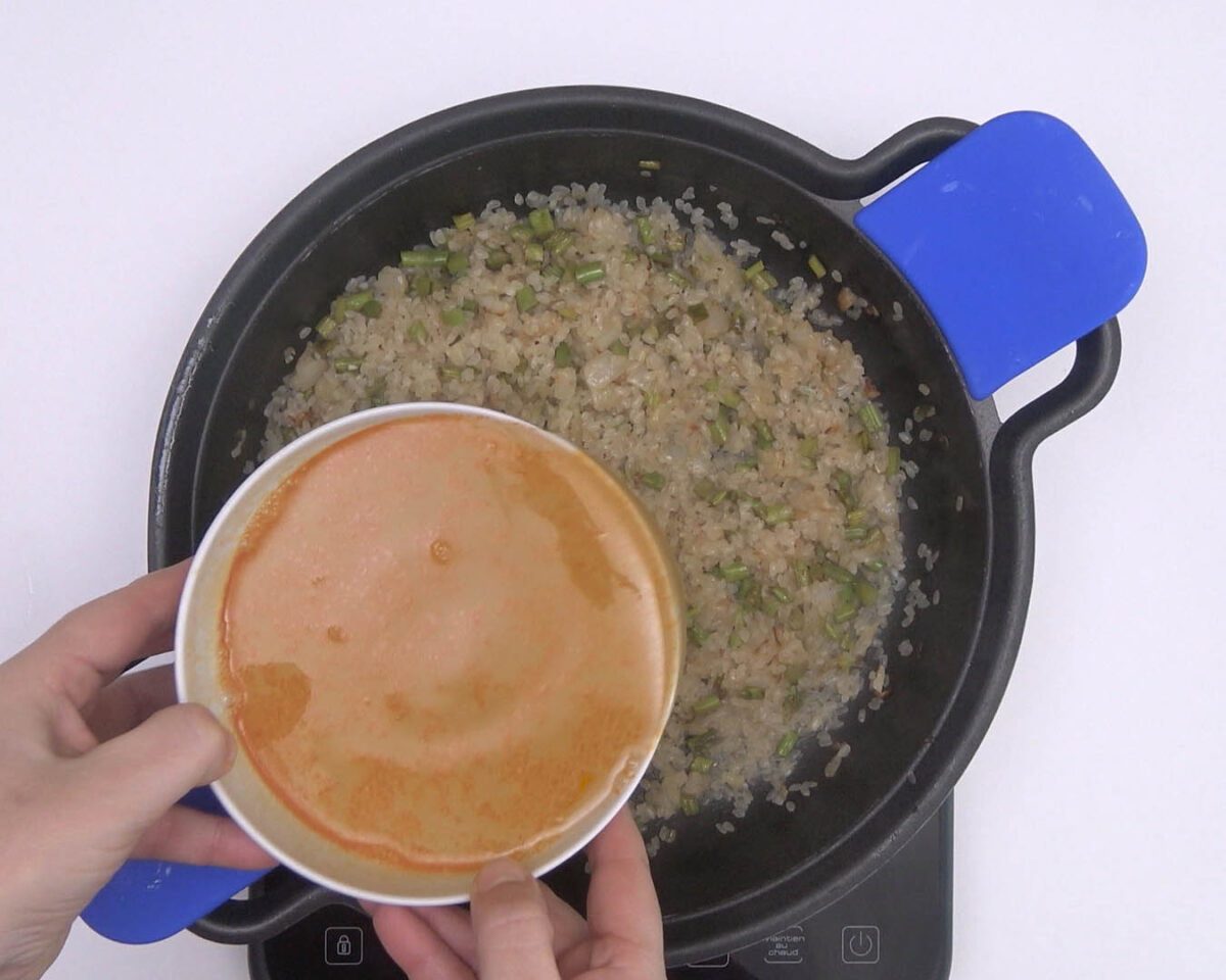 arroz con langostinos paso 21